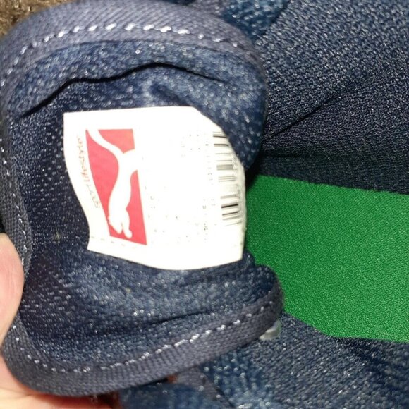 PUMA-Ibiza-High-Hi Tops-Sneakers-Unisex-Navy/Green-Size 39-7 Men-9 Women-NEW - Picture 7 of 8